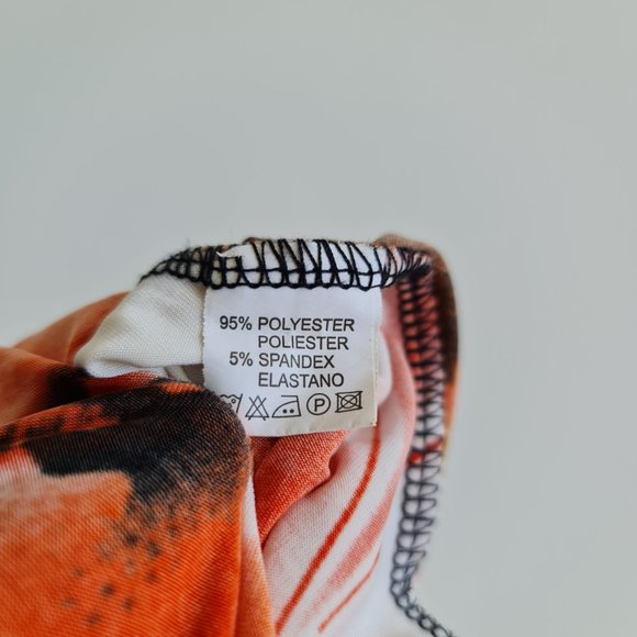 Facemod Multicolour Strapless Summer Party Dress Sz M Stretch - Picture 6 of 6